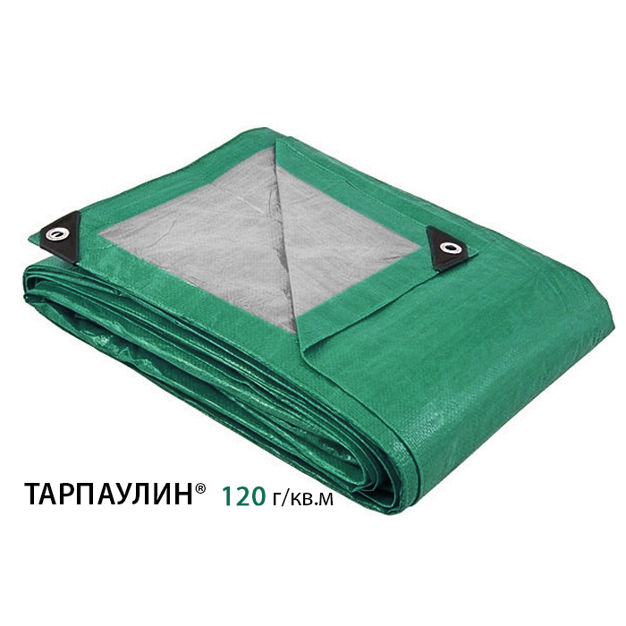 Тент строительный 120гр/м2, 10м х 10м, шаг люверсов 0,5 м